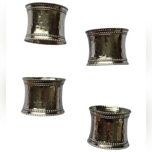 Silver Hammered Napkin Rings